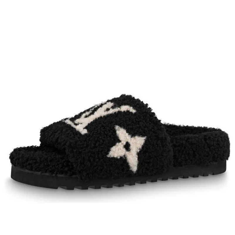 (WMNS) LOUIS VUITTON Paseo Comfort Flat Sandals 'Black' 1ABWDN sold by KicksCrew