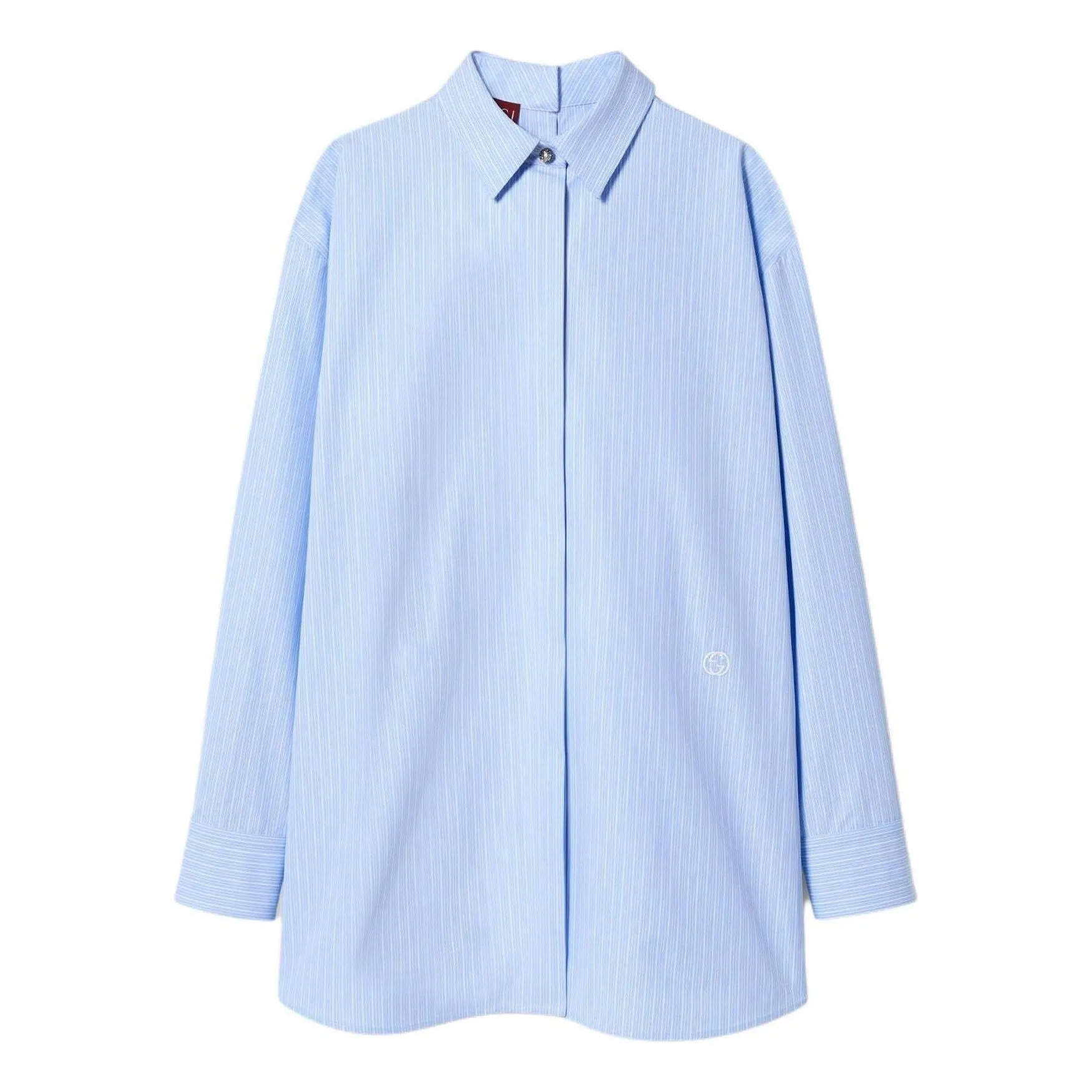 (WMNS) Gucci Striped Heavy Cotton Poplin Shirt 'Light Blue' 779330-ZAP4O-4337 sold by KicksCrew
