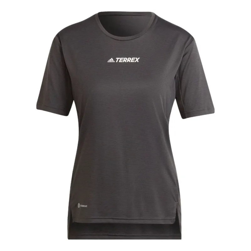 (WMNS) adidas Terrex Multi T-Shirt Asia Sizing 'Black' H53386 sold by KicksCrew