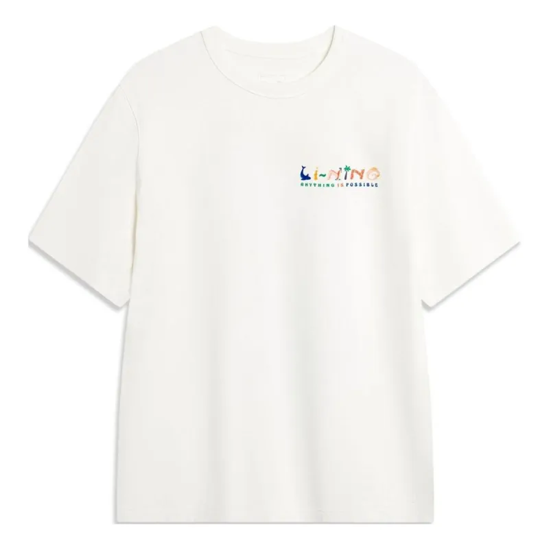 Li-Ning Anything Is Possible Graphic T-shirt 'White' AHSU307-4 sold by KicksCrew