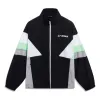 Li-Ning Graphic Color Block Jacket 'Black White Green' AJDT503-3 sold by KicksCrew