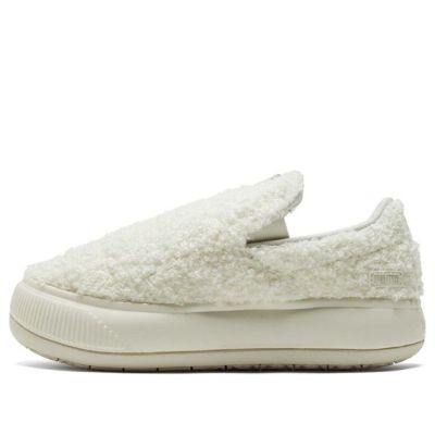 (WMNS) PUMA Suede Mayu Slip-On 'Teddy - Marshmallow' 384887-02 sold by KicksCrew