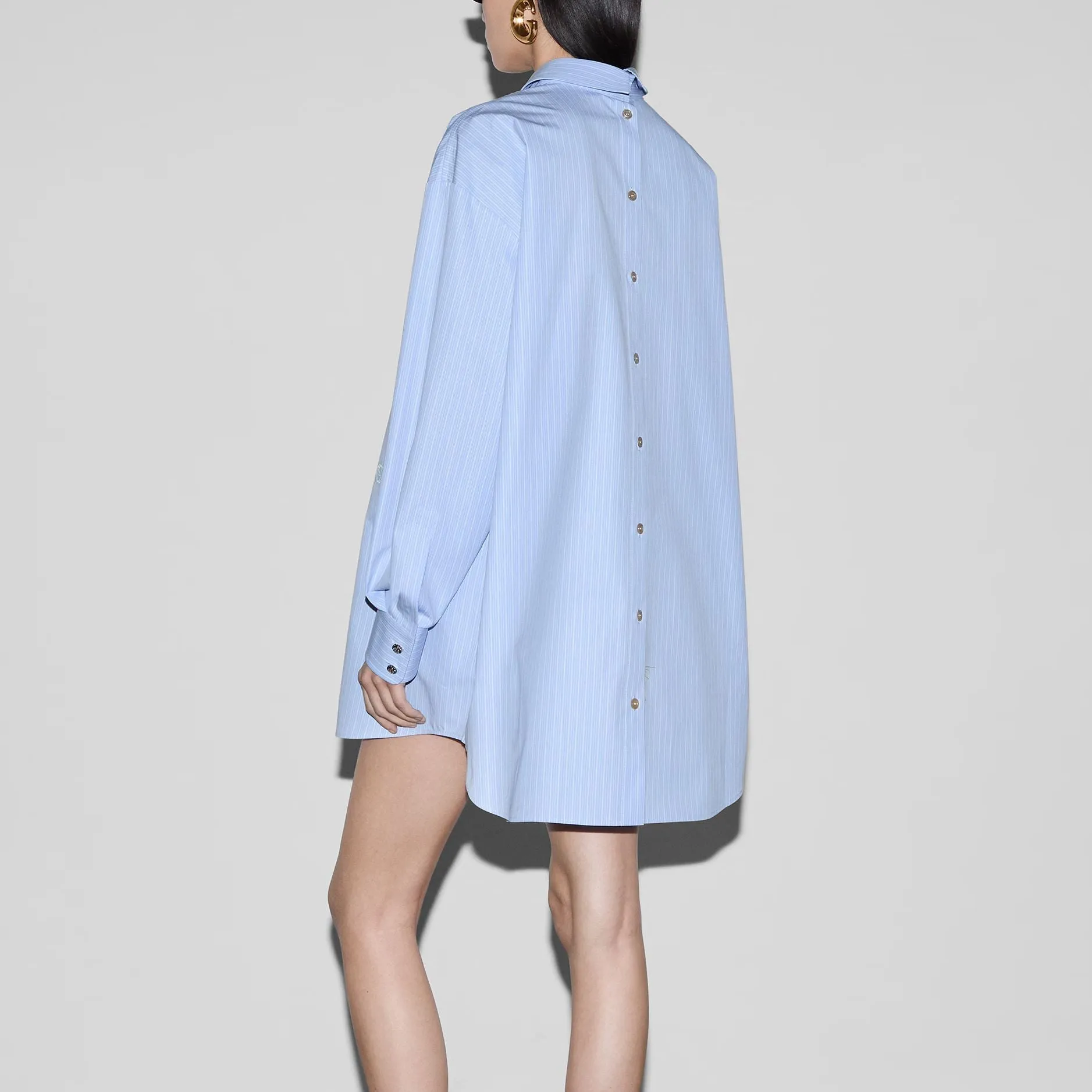 (WMNS) Gucci Striped Heavy Cotton Poplin Shirt 'Light Blue' 779330-ZAP4O-4337 sold by KicksCrew product image thumbnail 4