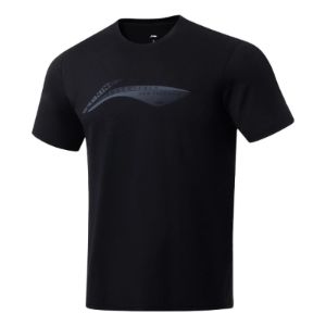 Li-Ning Classic Logo Training T-shirt 'Black' ATST101-1 sold by KicksCrew