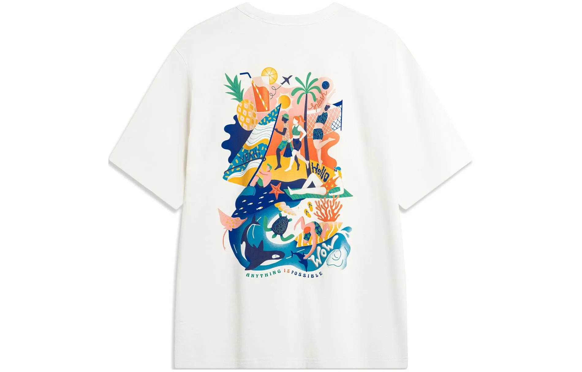 Li-Ning Anything Is Possible Graphic T-shirt 'White' AHSU307-4 sold by KicksCrew product image thumbnail 2