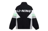 Li-Ning Graphic Color Block Jacket 'Black White Green' AJDT503-3 sold by KicksCrew