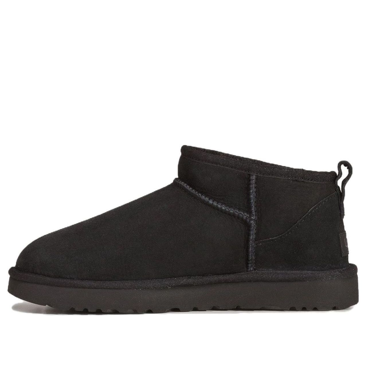 (WMNS) UGG Classic Ultra Mini Fleece Lined Brown 'Black' 1116109Y-BLK sold by KicksCrew