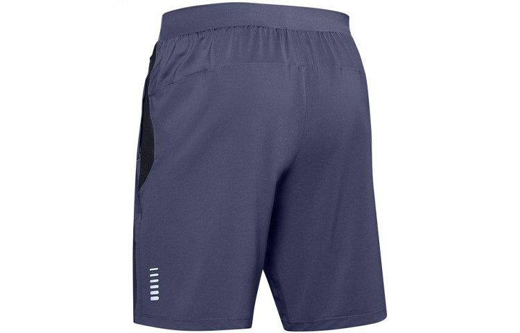 Under Armour Qualifier Speedpocket Linerless 9 inch Shorts 'Navy' 1350889-497 sold by KicksCrew product image thumbnail 2