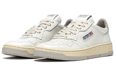 Autry Medalist Leather Low 'White Grey' AULM-BB50 sold by KicksCrew