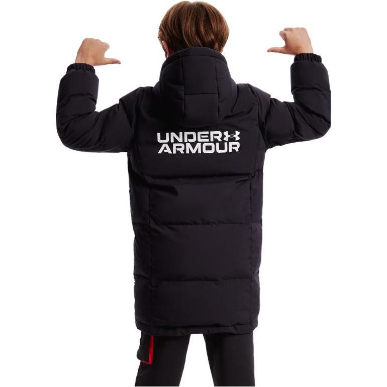(GS) Under Armour Mid-length Warm Long Sleeve Down Jacket 'Black White' 234106068 sold by KicksCrew product image thumbnail 5