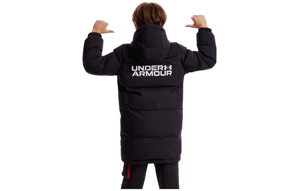 (GS) Under Armour Mid-length Warm Long Sleeve Down Jacket 'Black White' 234106068 sold by KicksCrew product image thumbnail 2