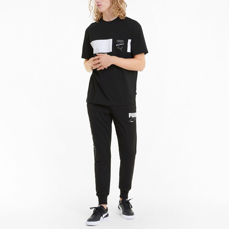 Puma Rebel Sweatpants 'Black White' 588877-01 sold by KicksCrew product image thumbnail 3