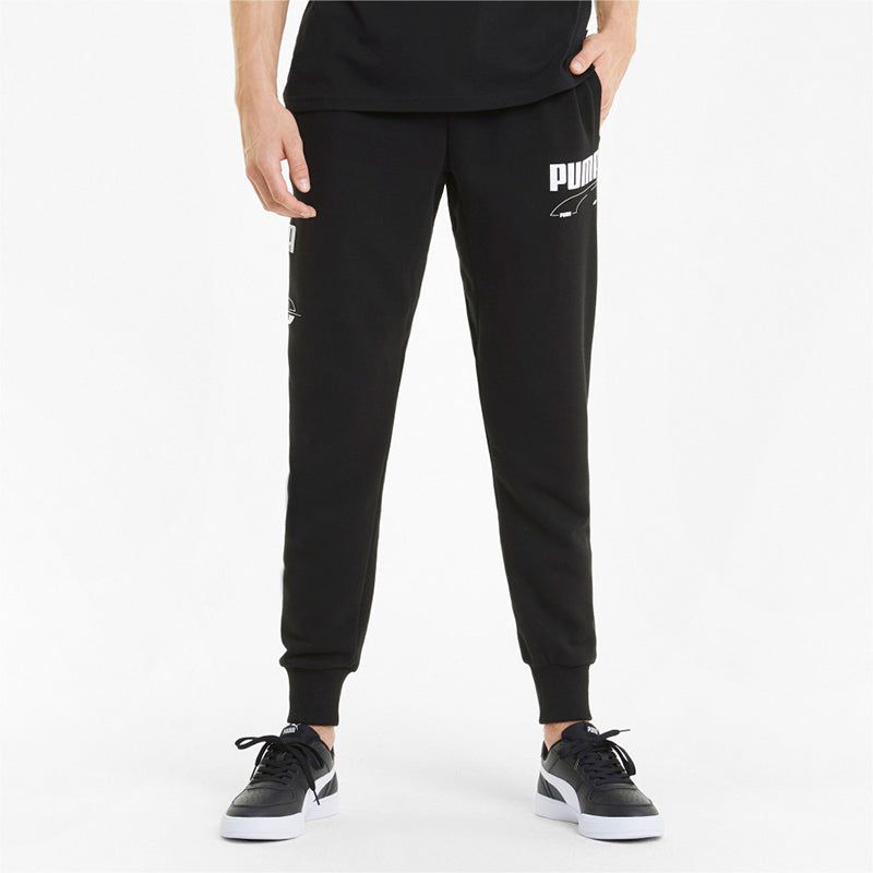 Puma Rebel Sweatpants 'Black White' 588877-01 sold by KicksCrew product image thumbnail 4