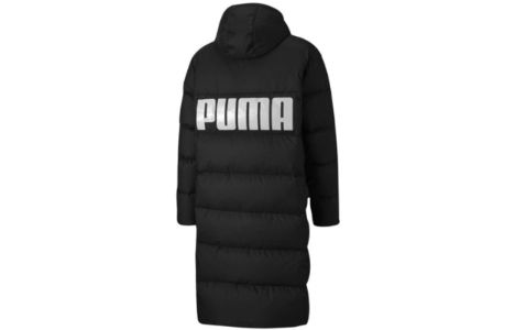 Puma Long Oversized Down Jacket 'Black White' 585403-01 sold by KicksCrew