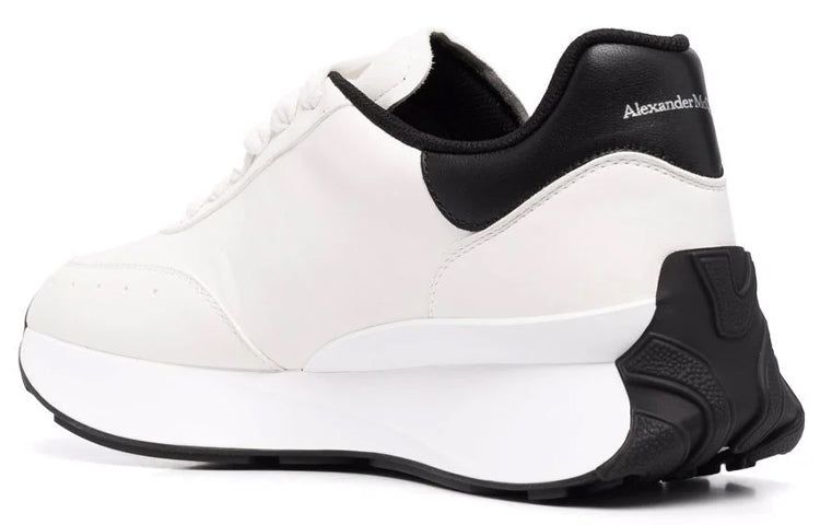 (WMNS) Alexander McQueen Sprint Runner Lace-Up Sneakers 'White Black' 691039WIC959061 sold by KicksCrew product image thumbnail 3