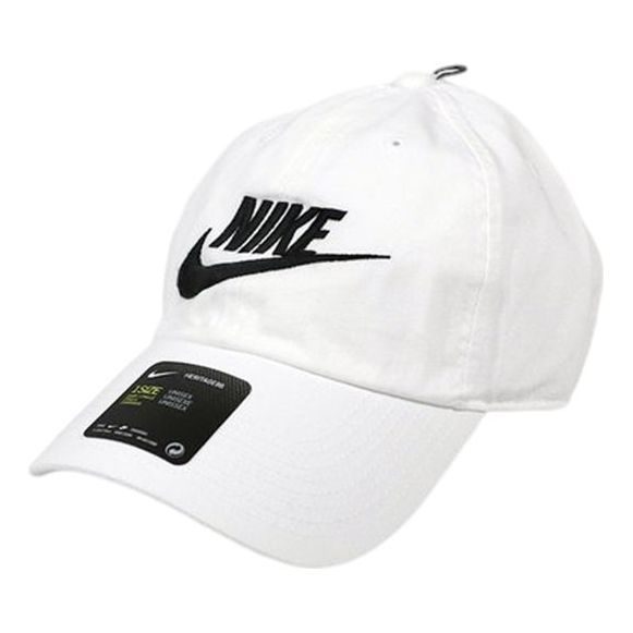 Nike H86 Futura washed cap 'White Black' CI2654-100 sold by KicksCrew