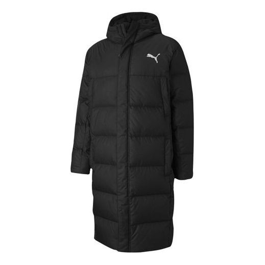 Puma Long Oversized Down Jacket 'Black White' 585403-01 sold by KicksCrew
