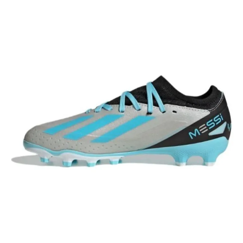 (GS) Adidas X Crazyfast Messi.3 MG Cleats 'Silver Bliss Blue Black' IE4081 sold by KicksCrew