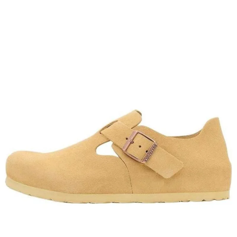 Birkenstock London Suede Leather Shoes 'Latte Cream' 1027534 sold by KicksCrew