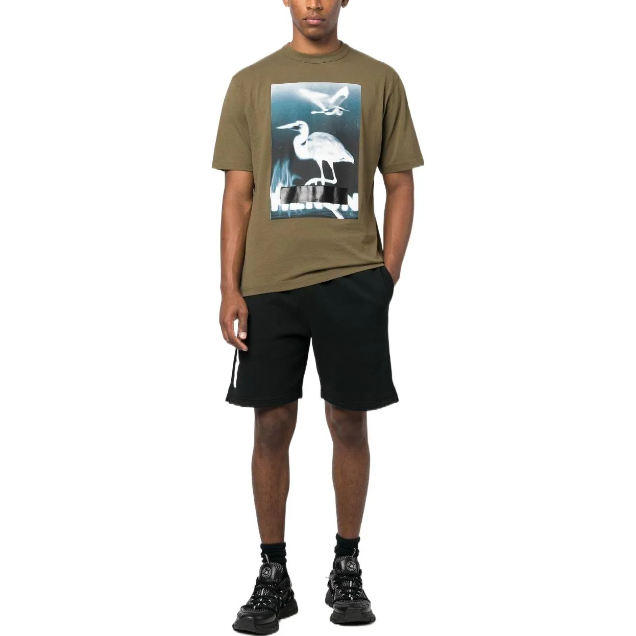 HERON PRESTON Regular HPNY Shorts 'Black' HMCI011C99JER0021001 sold by KicksCrew product image thumbnail 3