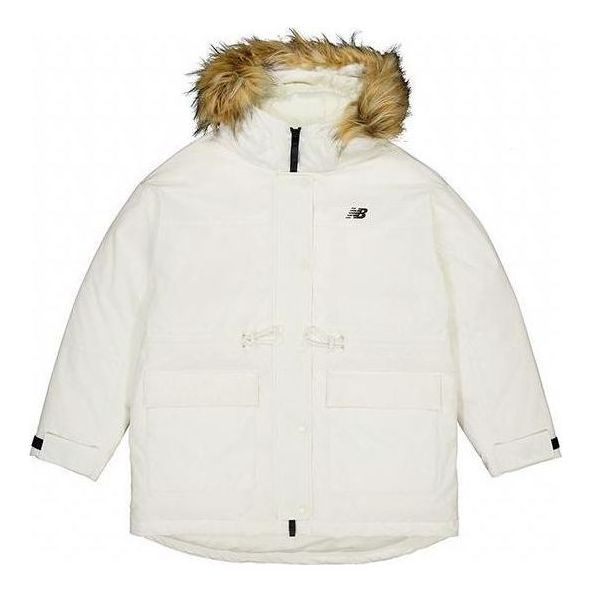 (WMNS) New Balance Warm Mid-Down Jacket 'White' AWJ33325-CIC sold by KicksCrew