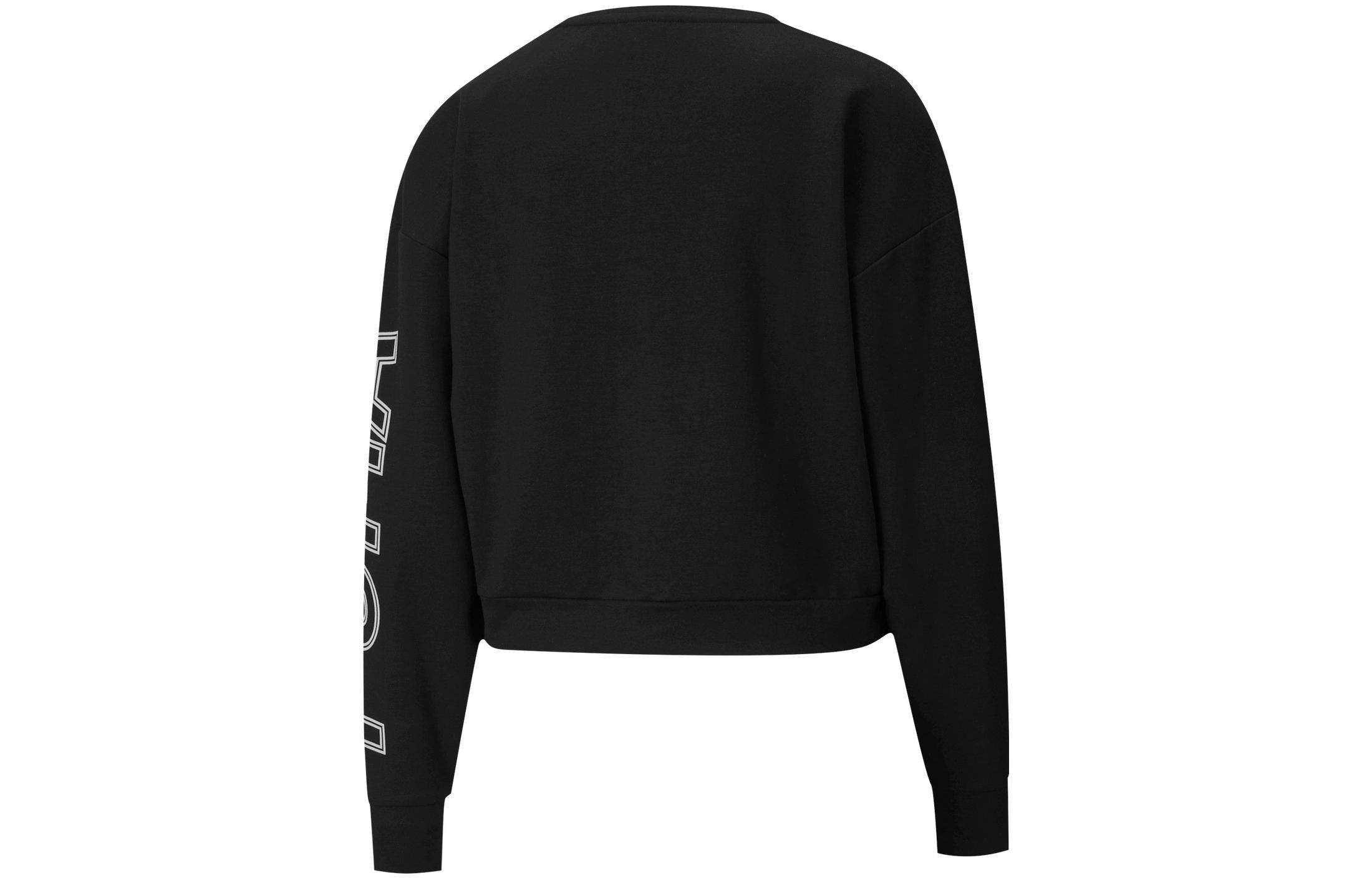 (WMNS) Puma Modern Sports Crewneck Sweatshirt 'Black White Pink' 585259-61 sold by KicksCrew product image thumbnail 2