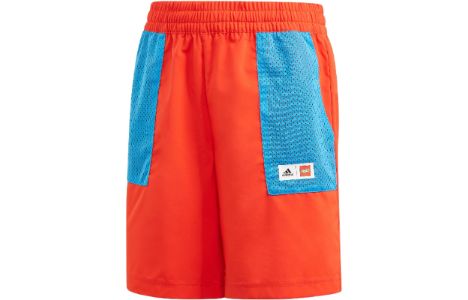 (GS) Adidas x Classic Lego Woven Shorts 'Orange Blue' GQ4155 sold by KicksCrew