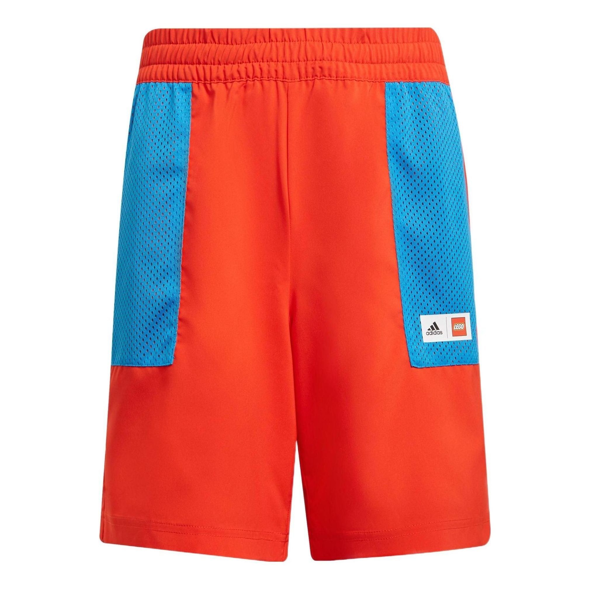 (GS) Adidas x Classic Lego Woven Shorts 'Orange Blue' GQ4155 sold by KicksCrew