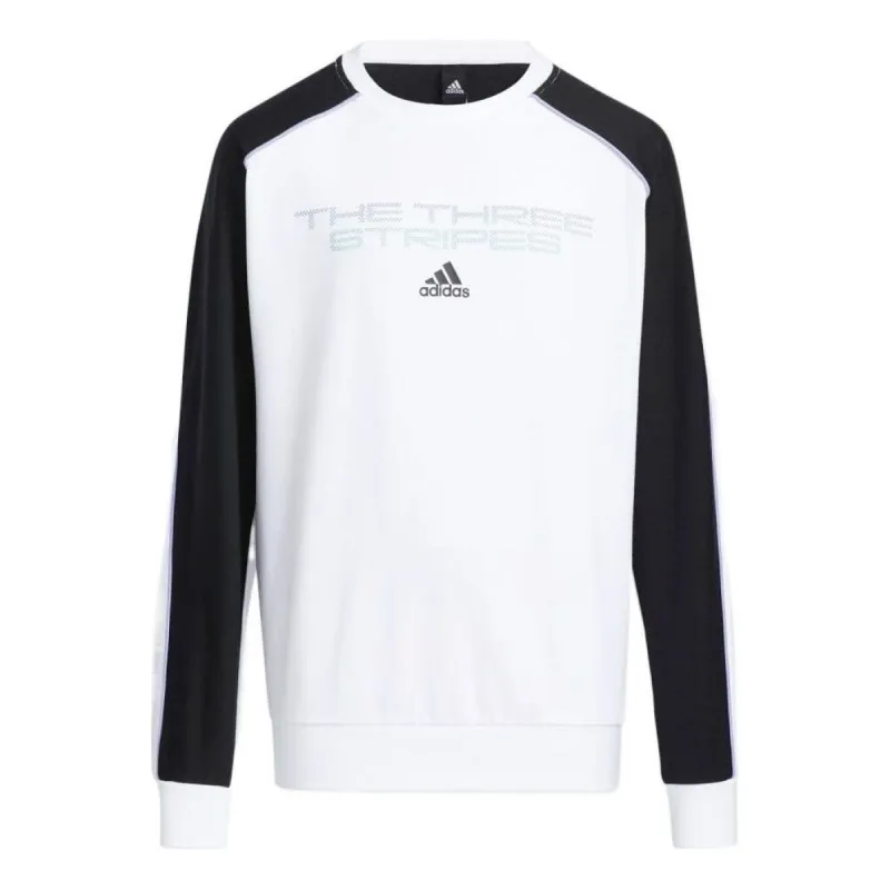 (GS) adidas Flagship Aeroready Long-Sleeve T-Shirt 'White Black' HE2580 sold by KicksCrew