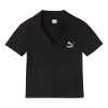 (WMNS) PUMA Logo Polo Shirt 'Black' 626863-01 sold by KicksCrew