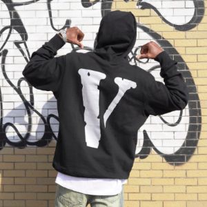 VLONE Staple 3M V Logo Hoodie 'Black White' VLHD20002 sold by KicksCrew