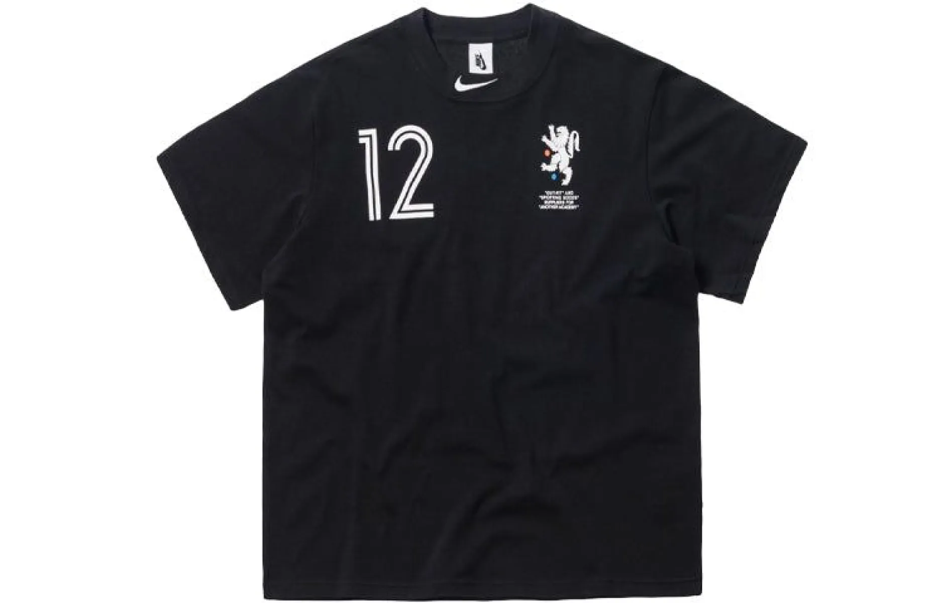 Nike x OFF-WHITE Crop Eagle Logo Printing Short Sleeve Black