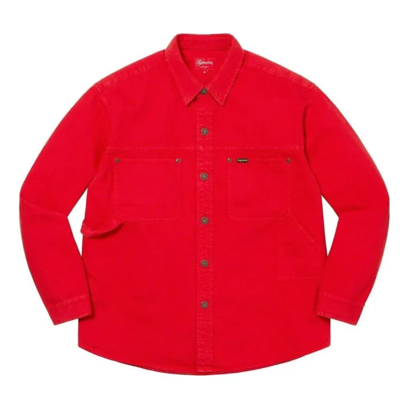 Supreme Denim Painter Shirt 'Red' SUP-SS23-119 sold by KicksCrew
