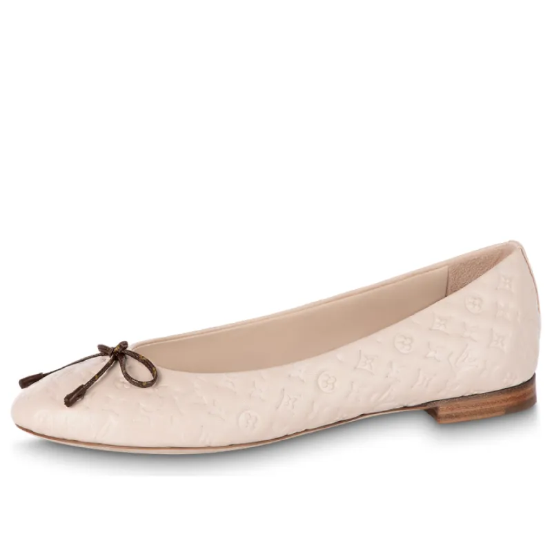 (WMNS) LOUIS VUITTON LV Nina Flat Ballerina Shoes 'Pink Monogram' 1ABHCV sold by KicksCrew