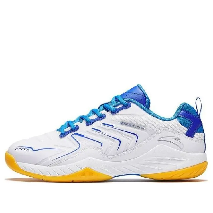 ANTA Badminton Shoes 'White Blue Orange' 912353301-3 sold by KicksCrew