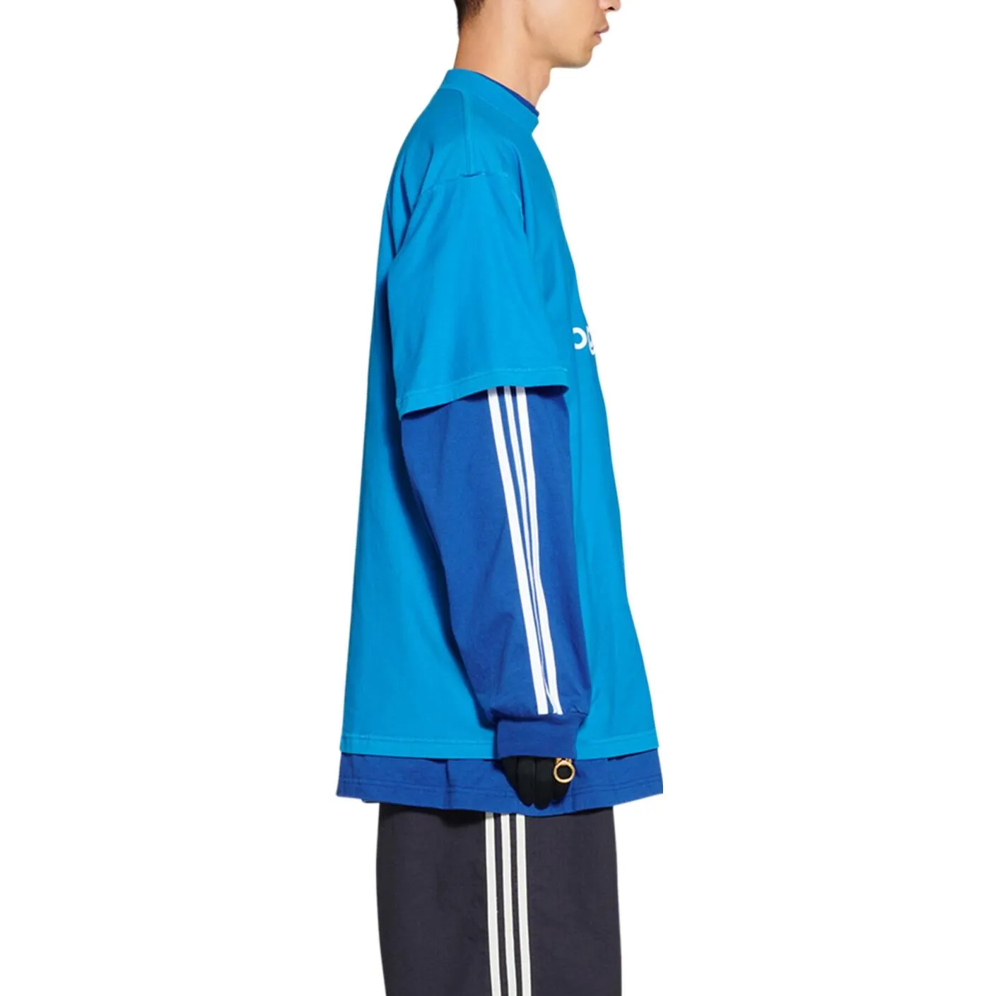 Balenciaga x adidas Oversized T-Shirt 'Blue' 731769TNVP34024 sold by KicksCrew product image thumbnail 5