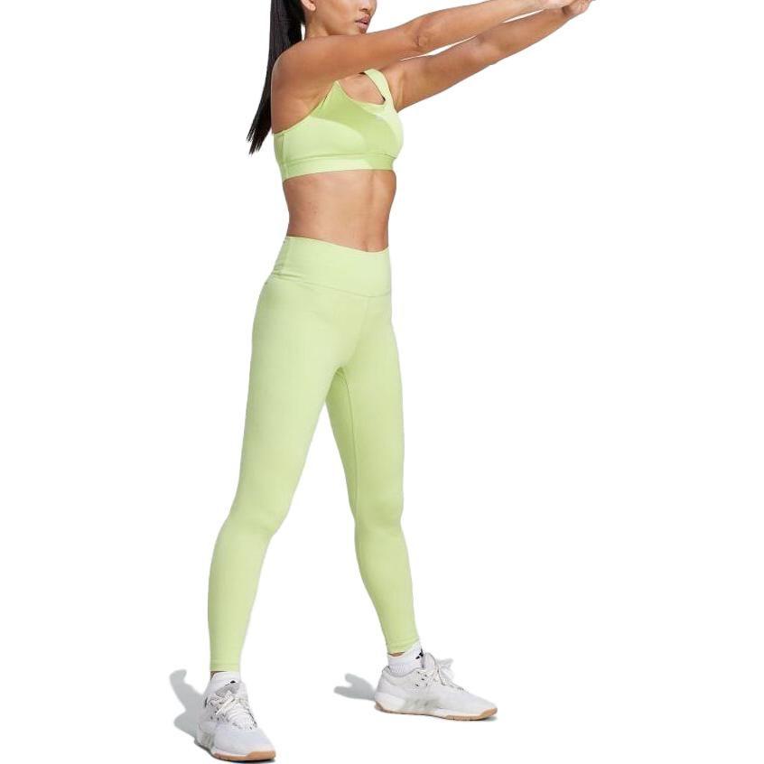 (WMNS) adidas Powerreact Training Medium-Support Bra 'Green' IK0165 sold by KicksCrew product image thumbnail 4