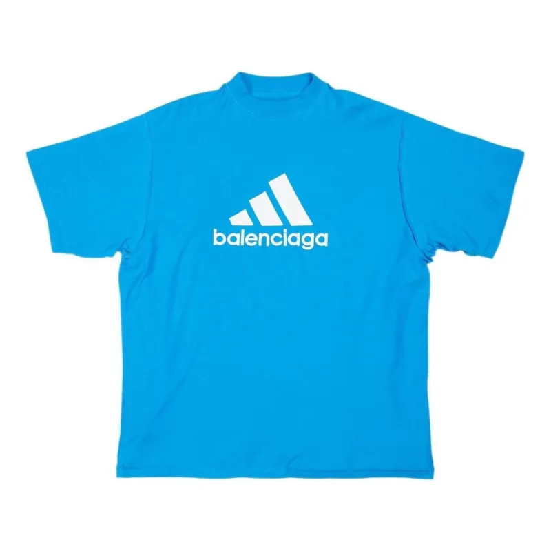 Balenciaga x adidas Oversized T-Shirt 'Blue' 731769TNVP34024 sold by KicksCrew