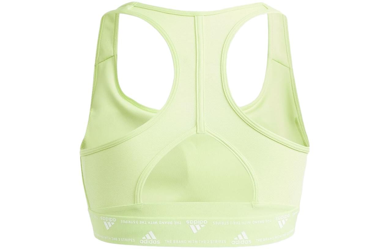 (WMNS) adidas Powerreact Training Medium-Support Bra 'Green' IK0165 sold by KicksCrew product image thumbnail 2