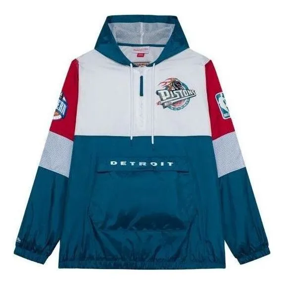 Mitchell & Ness x NBA Detroit Pistons Hard Wood Classic Pullover Jackets 'Teal ' OJPO5379-DPIYYPPPTEAL sold by KicksCrew