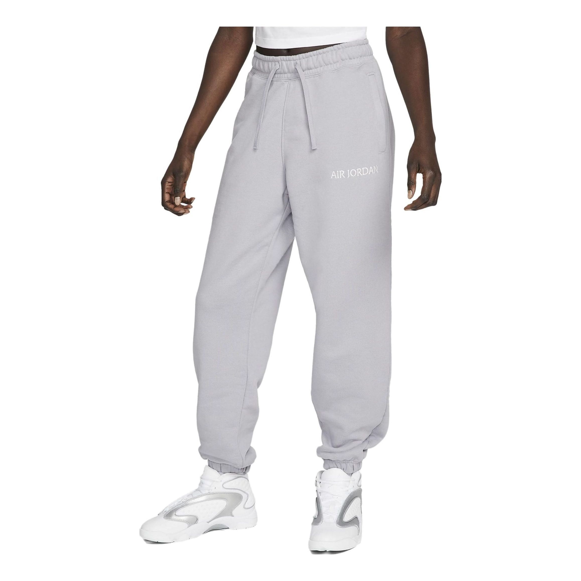 (WMNS) Air Jordan French Terry Joggers 'Light Grey' DQ4651-054 sold by KicksCrew