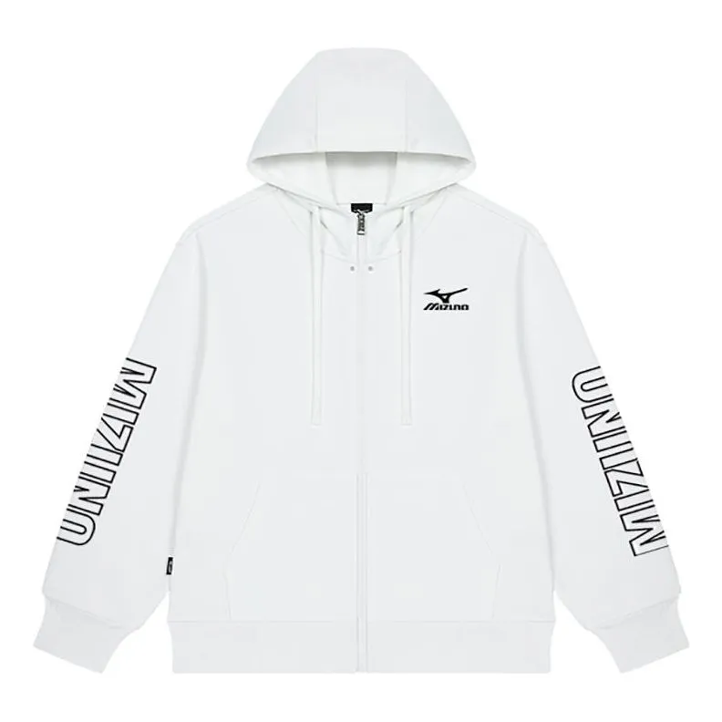 Mizuno Logo Sweat Jacket 'White' A2CA2A41 sold by KicksCrew