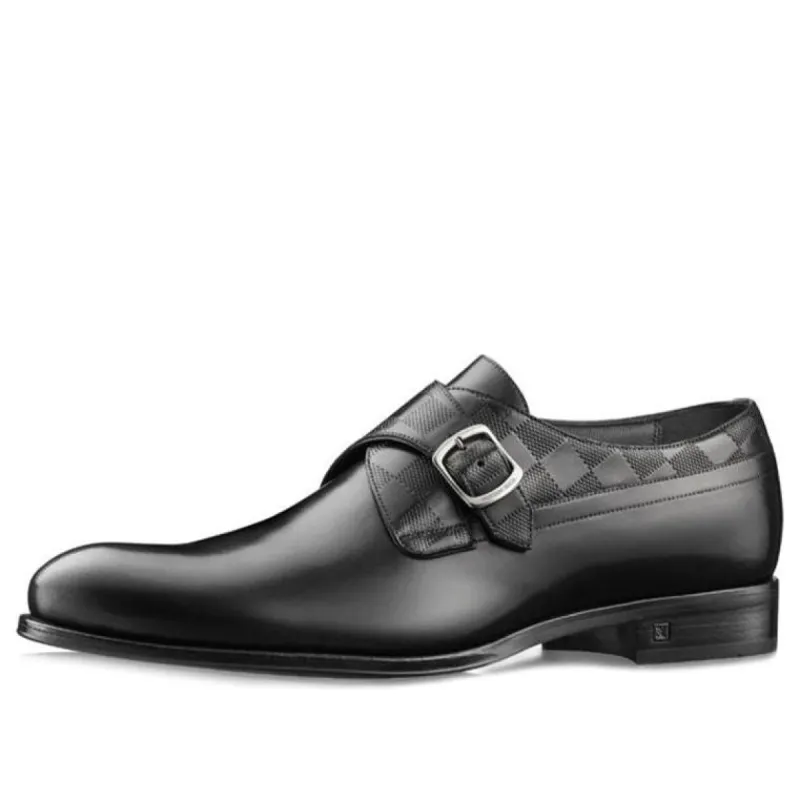 LOUIS VUITTON Haussmann Buckle Shoes 'Black' 1A2BFY sold by KicksCrew