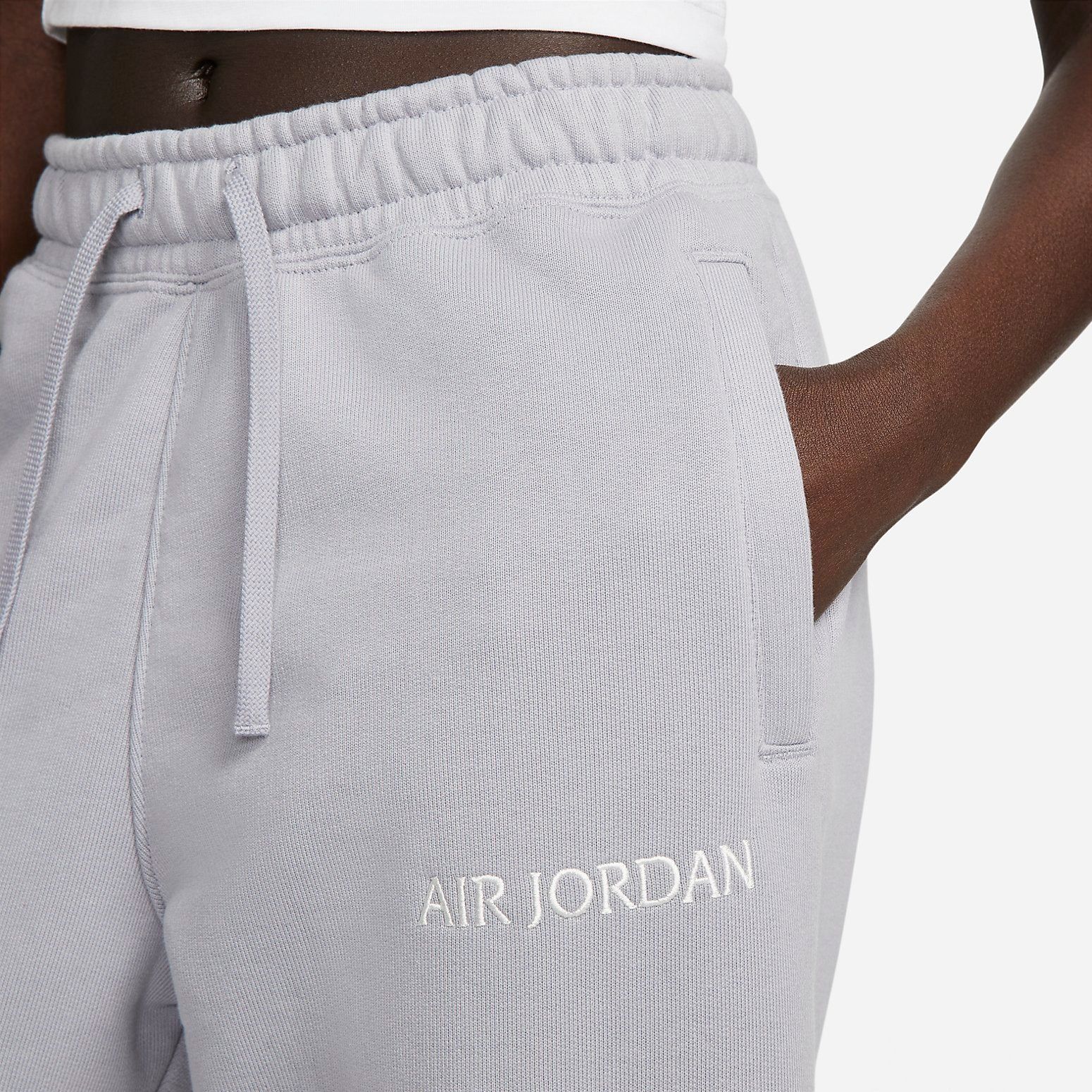 (WMNS) Air Jordan French Terry Joggers 'Light Grey' DQ4651-054 sold by KicksCrew product image thumbnail 2