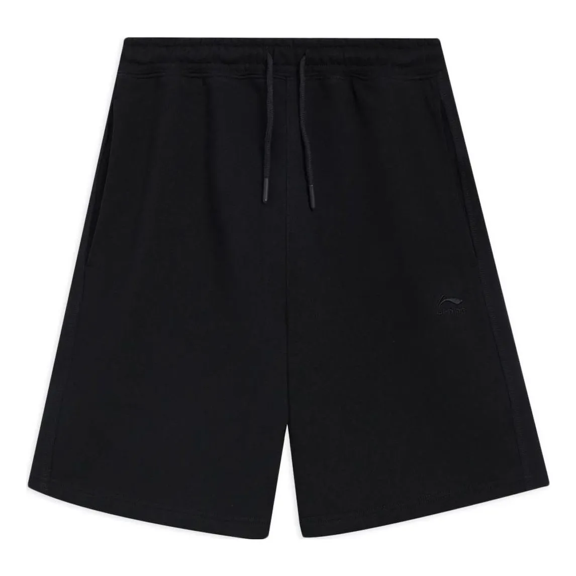 Li-Ning Embroidered Logo Shorts 'Black' AKSS309-2 sold by KicksCrew