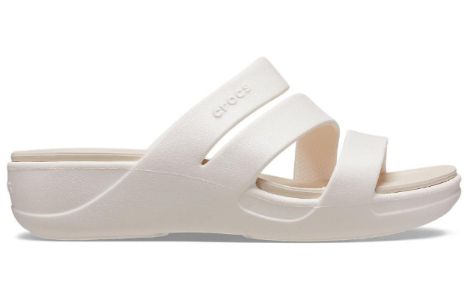(WMNS) Crocs Boca Strappy Wedge Sandals 'White' 207434-159 sold by KicksCrew