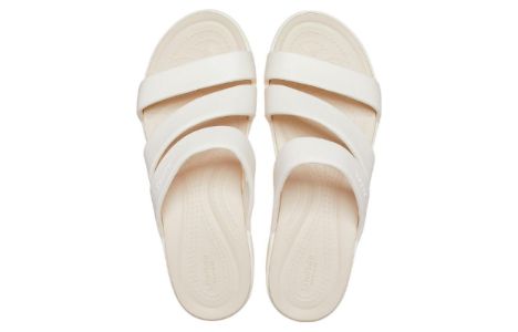 (WMNS) Crocs Boca Strappy Wedge Sandals 'White' 207434-159 sold by KicksCrew