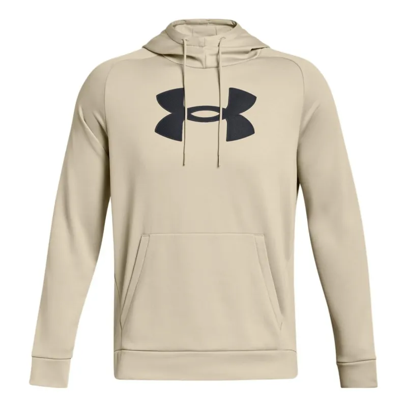 Under Armour Fleece Logo Hoodie 'Beige Black' 1379854-289 sold by KicksCrew