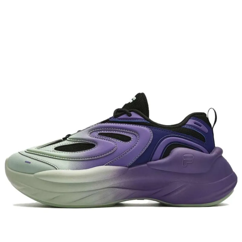 (WMNS) FILA FUSION Fashion Daddy Shoes 'Green Purple Black' T12W341115FFD sold by KicksCrew