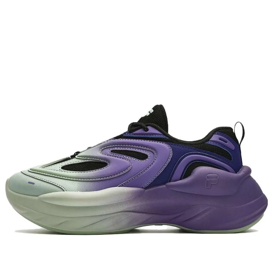 (WMNS) FILA FUSION Fashion Daddy Shoes 'Green Purple Black' T12W341115FFD sold by KicksCrew